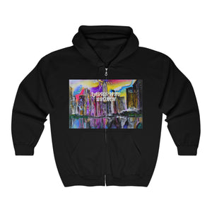 Ladies who brunch Jersey city Unisex Heavy Blend™ Full Zip Hooded Sweatshirt