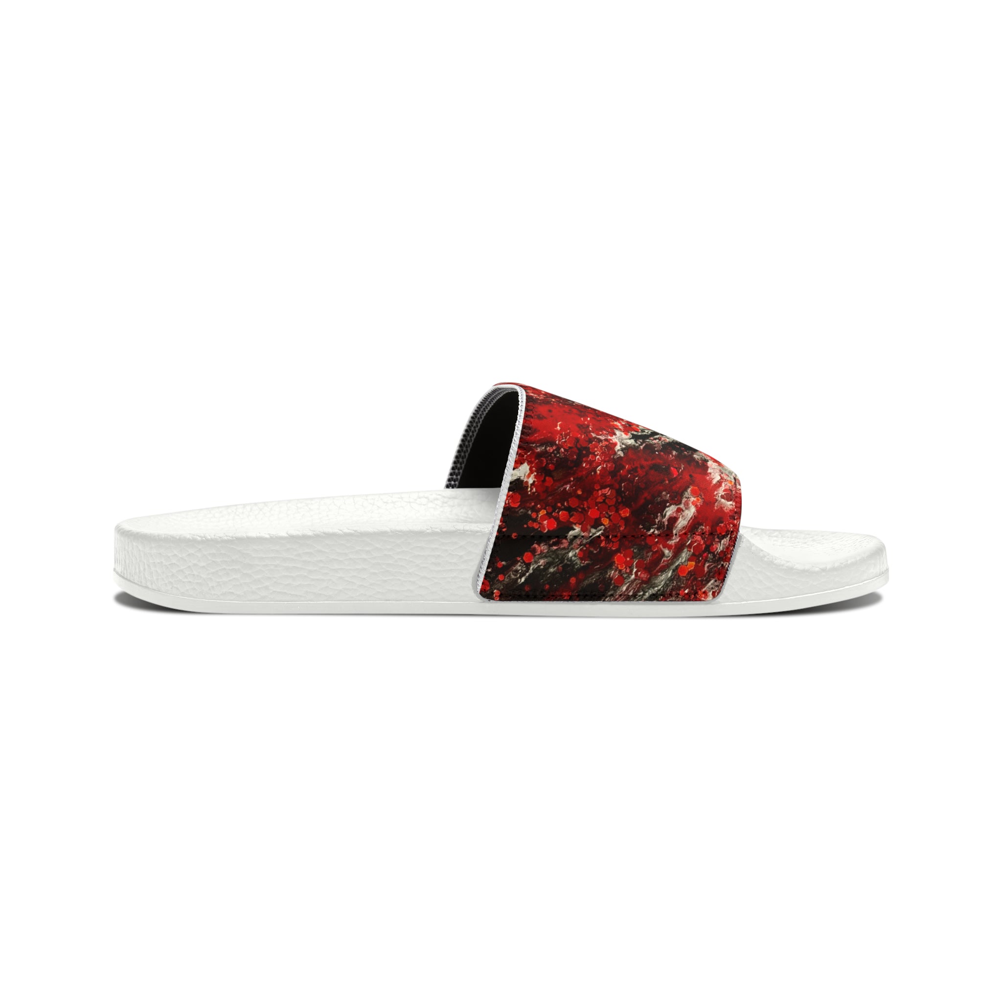 Women's red confetti slide Sandals