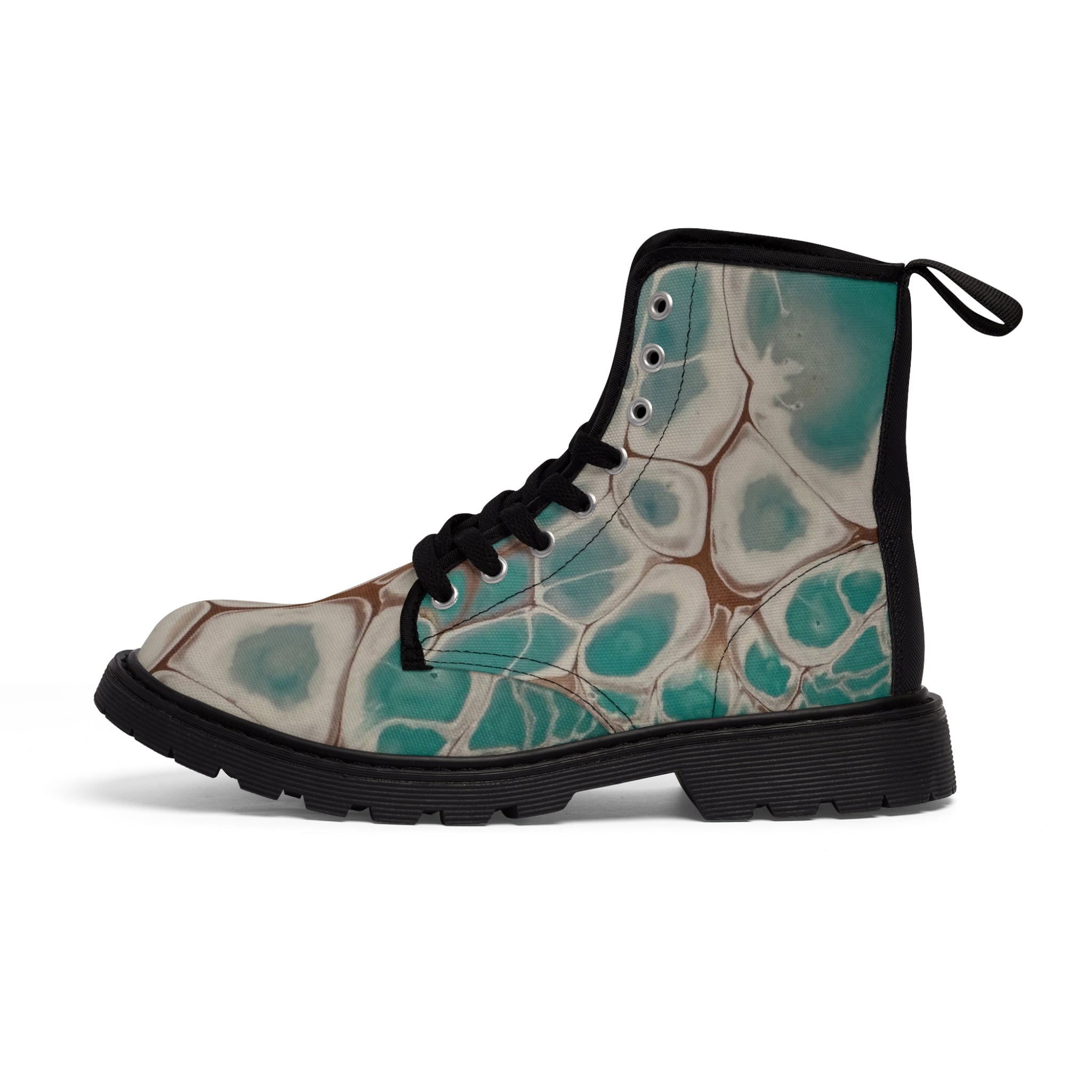 Beautiful blue seashell Canvas Boots