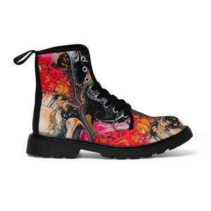 Red Chaos Women's Canvas Boots