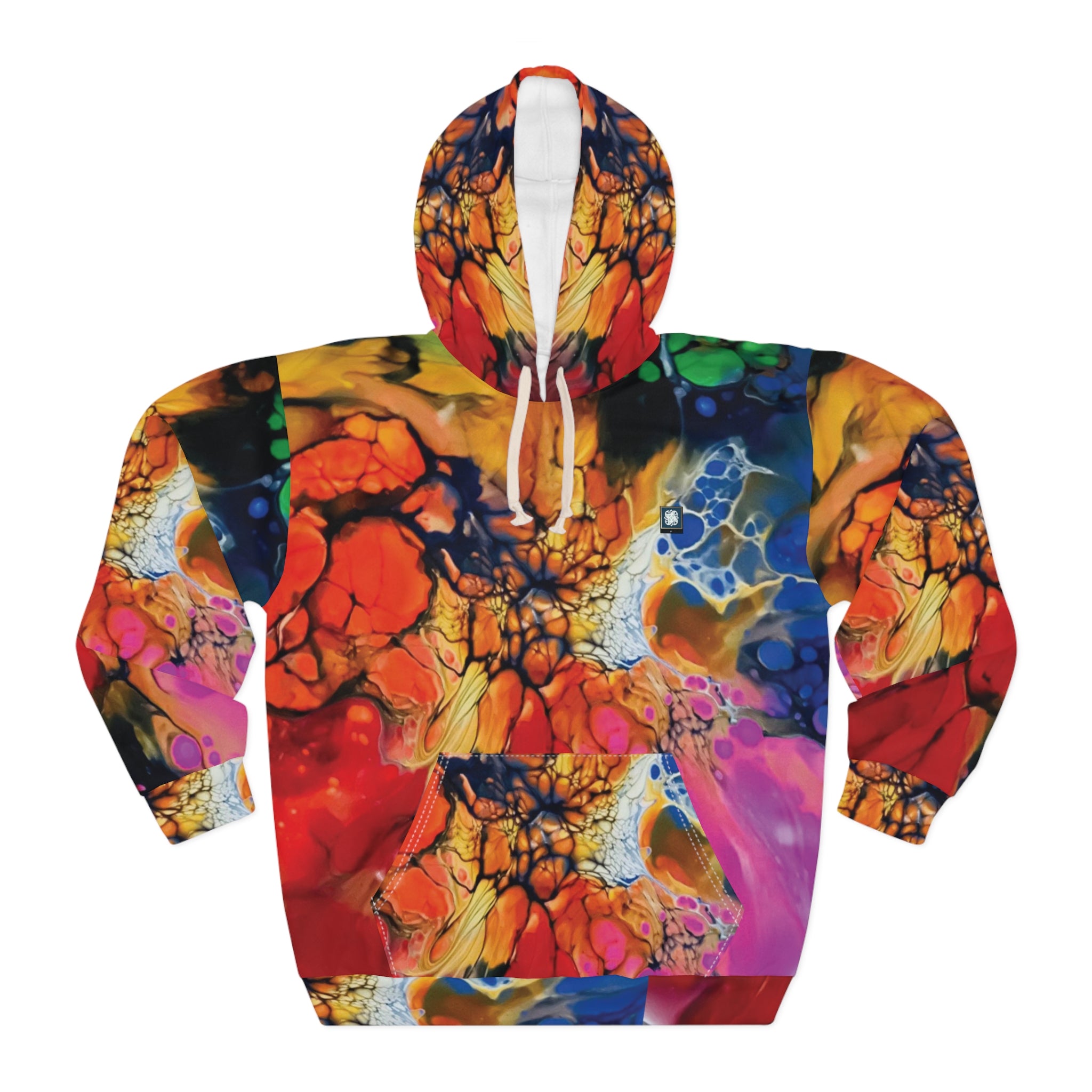 Rainbow Bloom Jersey City Unisex Pullover Hoodie (AOP)