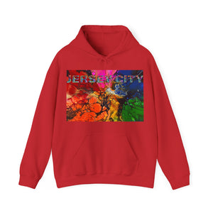 JERSEY CITY RAINBOW BLOOM Unisex Heavy Blend™ Hooded Sweatshirt