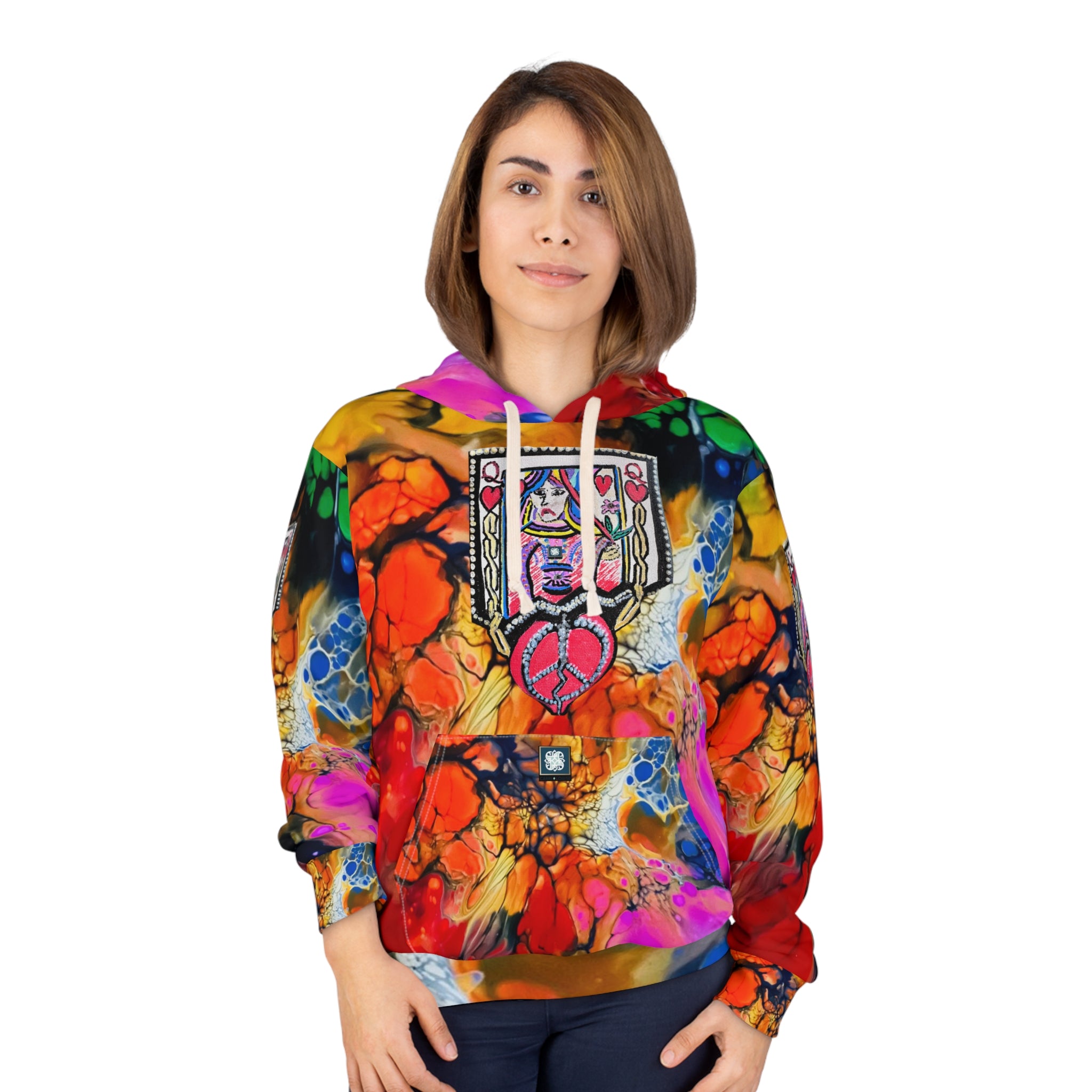 Jersey city rainbow queen  Pullover Hoodie (AOP)