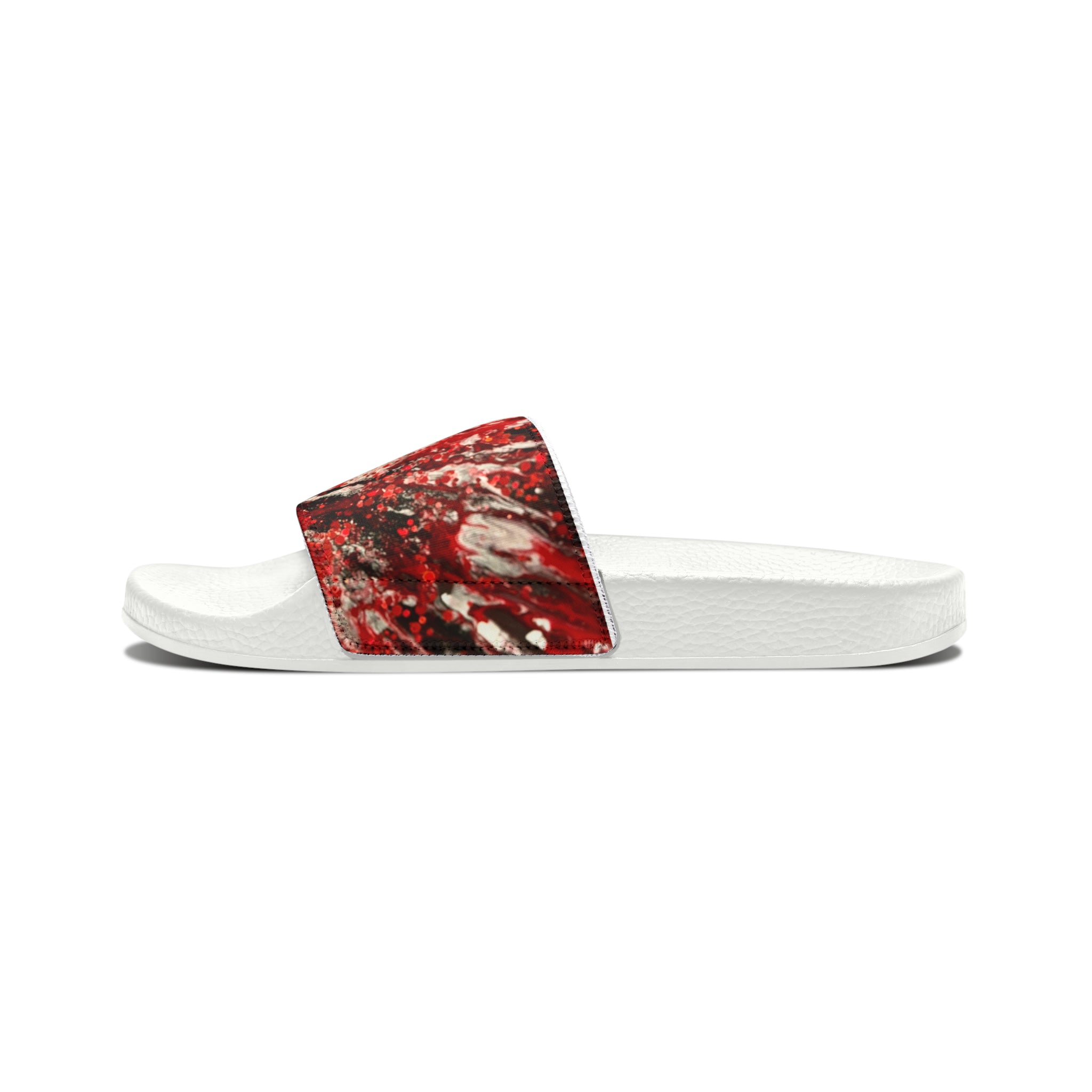 Women's red confetti slide Sandals