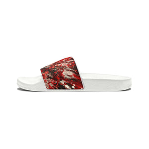 Women's red confetti slide Sandals