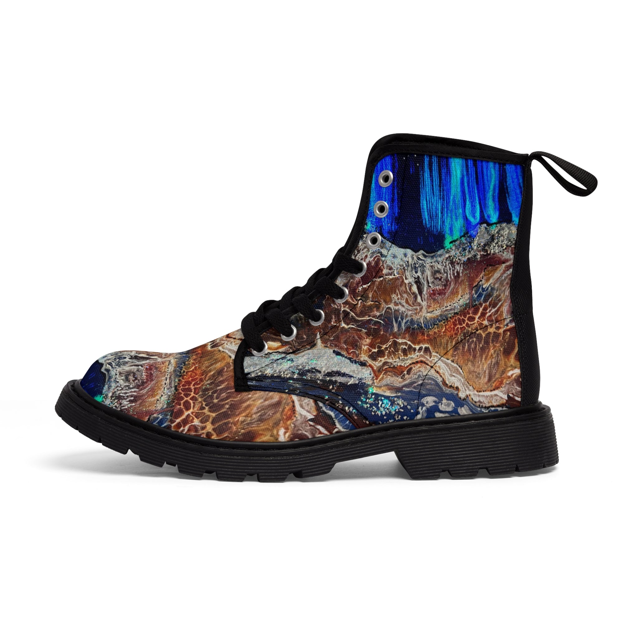 Mountain top boots. Canvas