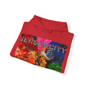 JERSEY CITY RAINBOW BLOOM Unisex Heavy Blend™ Hooded Sweatshirt