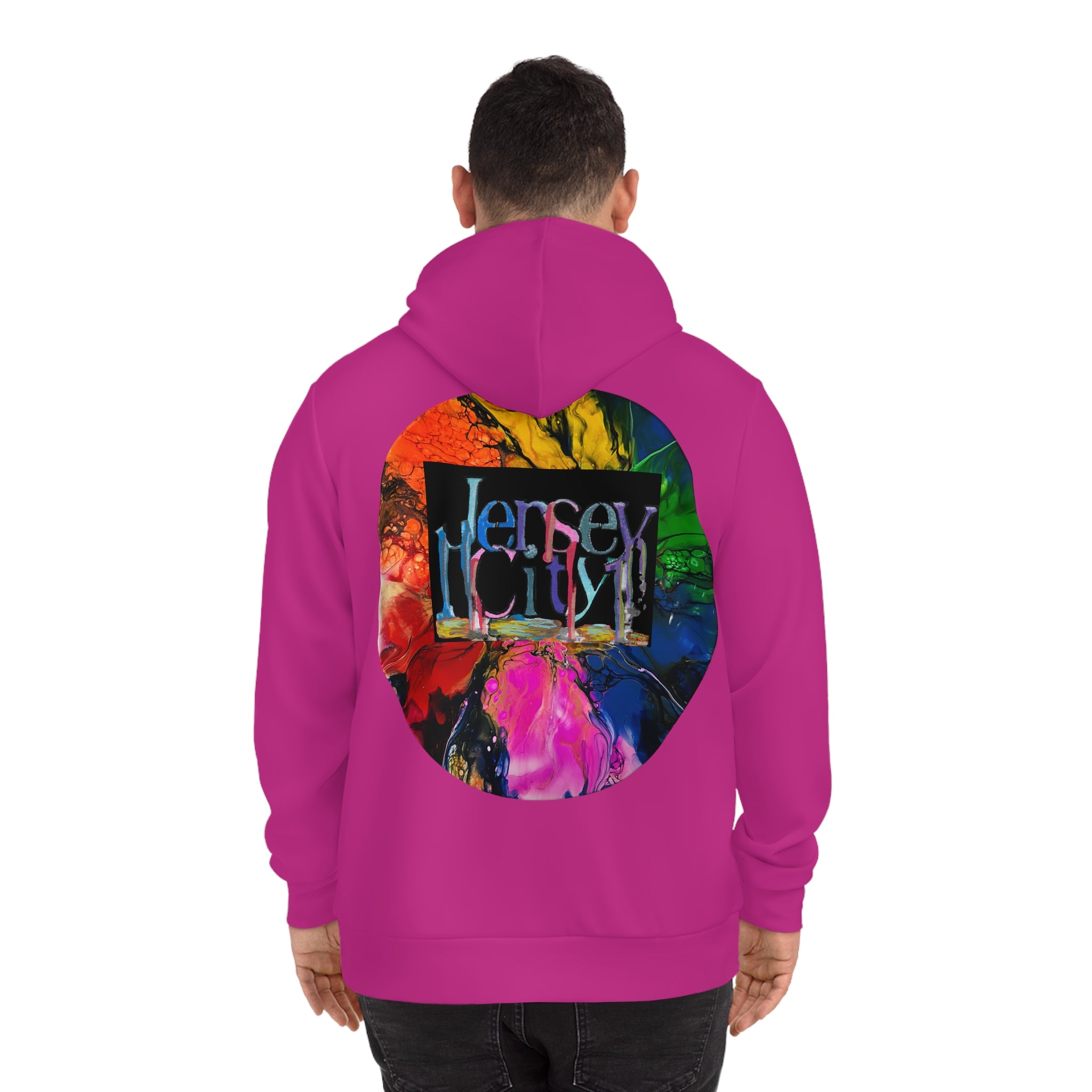 Jersey City Rainbow bloom multicolor Fashion Hoodie (AOP)